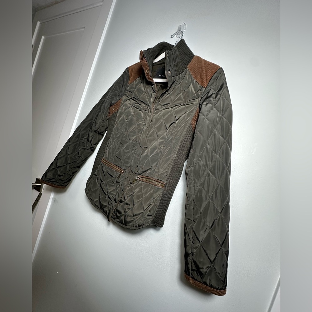 Zara Basic Quilted Country Style Jacket Size Small - Picture 10 of 14